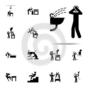 danger, water icon. home hazard and safety precaution icons universal set for web and mobile