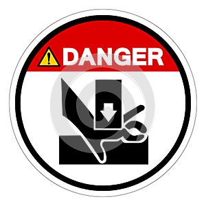 Danger You Hand When Using Silkscreen Symbol Sign, Vector Illustration, Isolate On White Background Label .EPS10