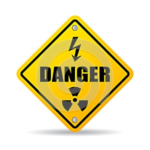 Danger zone caution vector sign