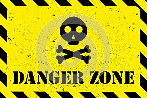 Danger zone grunge background