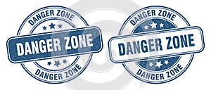 Danger zone stamp. danger zone label. round grunge sign
