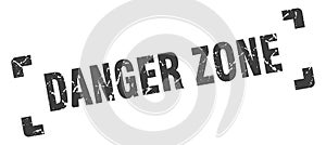 danger zone stamp. square grunge sign isolated on white background