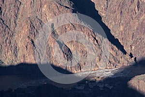 Dangerious rapids in the Colorado River at the bottom of the Grand Canyon, Arizona.