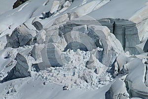 Dangerous Apline glacier