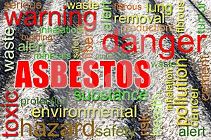 Dangerous asbestos roof concept image