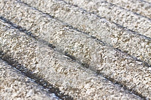 Dangerous asbestos roof detail - one of the most dangerous materials in the construction industry