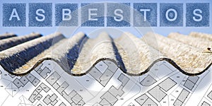 Dangerous asbestos roof detail - one of the most dangerous materials in the construction industry