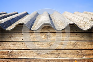 Dangerous asbestos roof - one of the most dangerous materials in