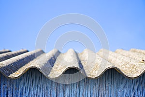 Dangerous asbestos roof - one of the most dangerous materials in buildings