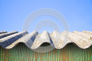 Dangerous asbestos roof - one of the most dangerous materials in buildings