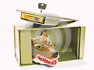 dangerous banking key safe deposit box money wolf animal teeth finance financial cash