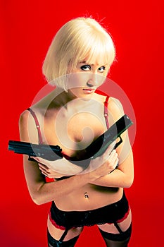 Dangerous blond woman