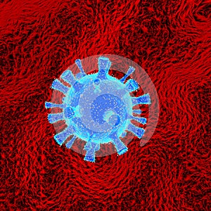 Coronavirus bacteria -  3d rendering