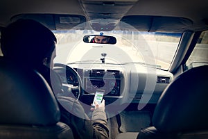 Dangerous driving while writing SMS