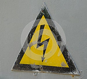 Dangerous electricity sign