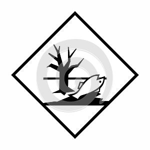 Dangerous for the environment sign or symbol. Vector deign isolated on white background