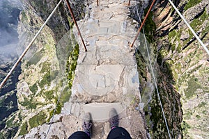 Dangerous extreme hikking on Madeira