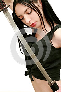 Dangerous girl with sword