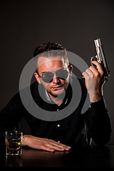 Dangerous man with a gun