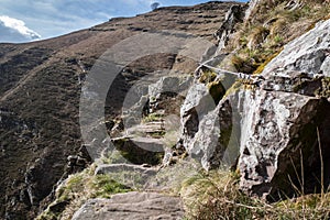 Dangerous path in the mountain