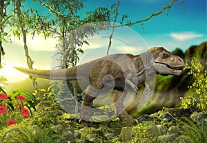 Dangerous Predator Tyrannosaurus Rex Prehistoric