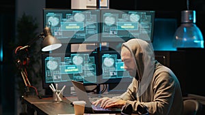 Dangerous programmer hacking security system to steal big data