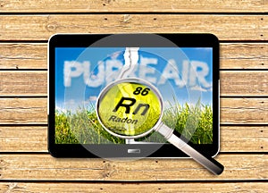 The dangerous radioactive radon gas under the ground