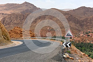 Dangerous road in North Africa