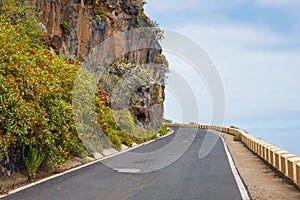 Dangerous route near Punto Teno, Tenerife