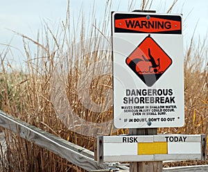 Dangerous Shorebreak Warning