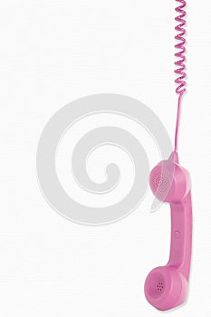 Dangling Pink Telephone Receiver