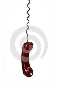 Dangling telephone receiver