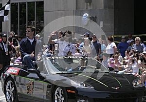 Danica Patrick Greets people at Indy 500 Festival Parade