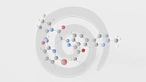 danicopan molecule 3d, molecular structure, ball and stick model, structural chemical formula complement factor d inhibitor photo