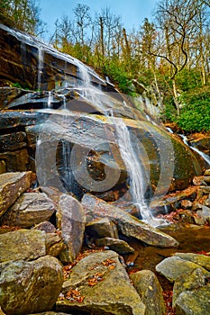 Daniel Ridge Falls in Brevard North Carolina, USA