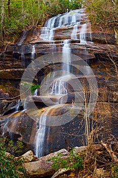 Daniel Ridge Falls in Brevard North Carolina, USA