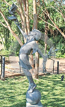 Daniel Stowe Garden-boy statue