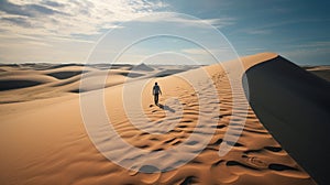 Dynamic Outdoor Shots: A Sandcovered Dune In The Style Of Max Rive photo