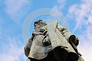 Daniele Manin bronze statue, in Venice, Europe