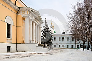 In the Danilov monastery in a winter day