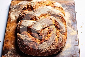 danis bread on a white background