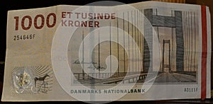 Danish 1000 kr banknote