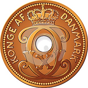 Danish 5 ore coin