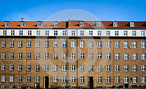 Danish apartment building - brick facade