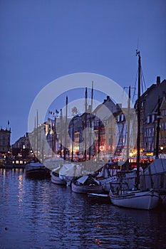 The danish canal in copenhagen harbor