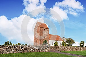 Danish church made of red bricks