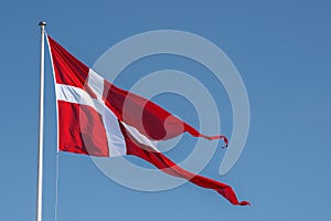 Danish Flag also called Dannebrog - Copenhagen, Denmark photo