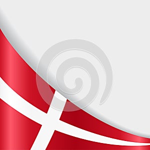 Danish flag background. Vector illustration.