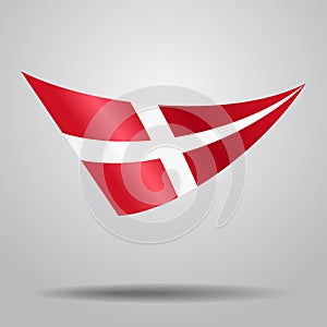 Danish flag background. Vector illustration.