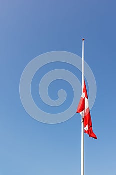 Danish flag at half-mast